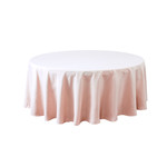90'' BLUSH ROUND POLYESTER TABLECOVER