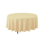 90'' ROUND POLYESTER TABLECOVER,IVORY