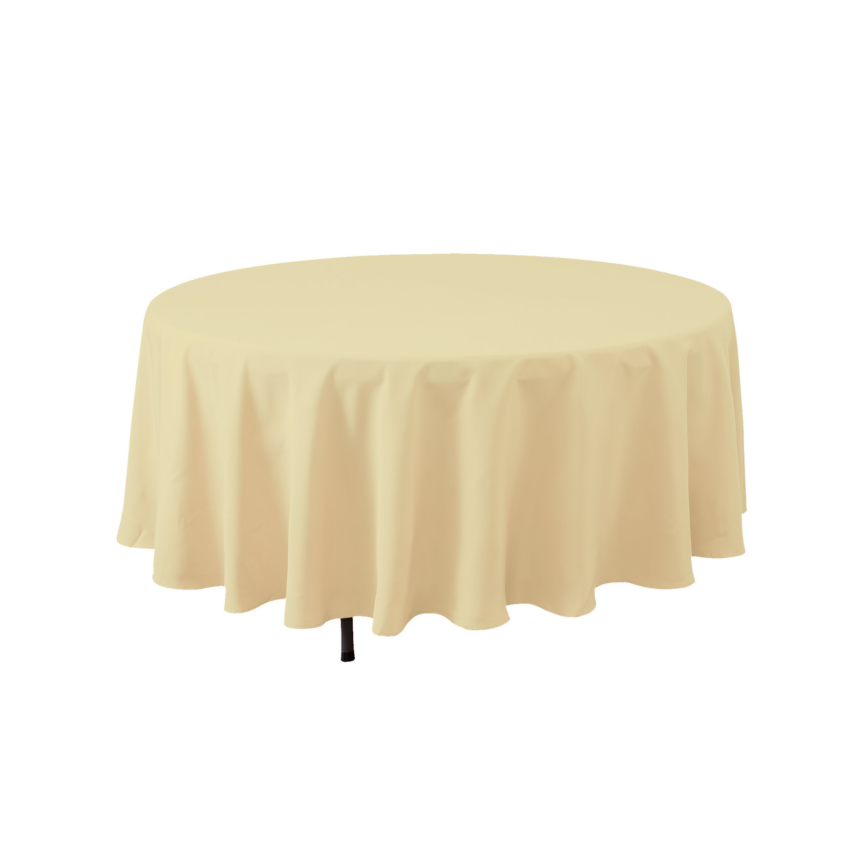 90'' ROUND POLYESTER TABLECOVER,IVORY