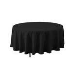 90'' ROUND POLYESTER TABLECOVER, BLACK