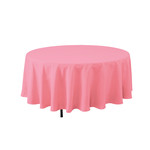 90'' ROUND PINK POLYESTER TABLECOVER