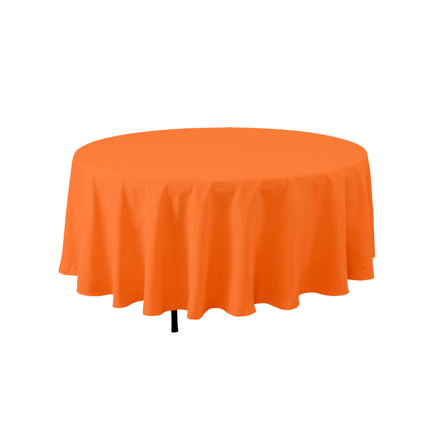 90'' ORANGE ROUND POLYESTER TABLECOVER