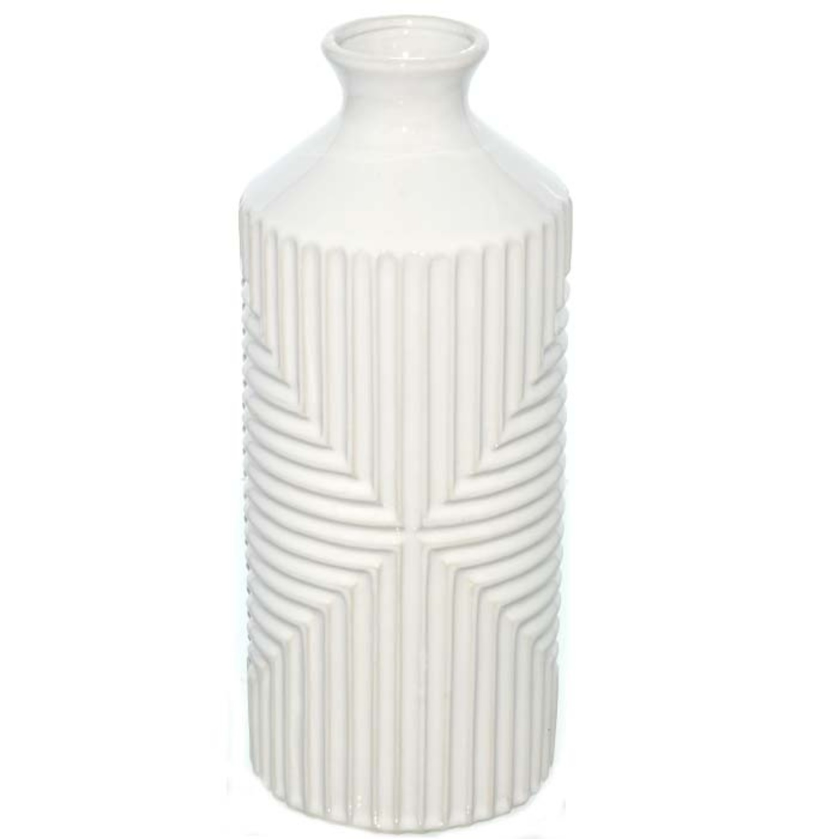 14 4 WHITE CERAMIC VASE QUALITY WHOLESALE   144 White Ceramic Vase 