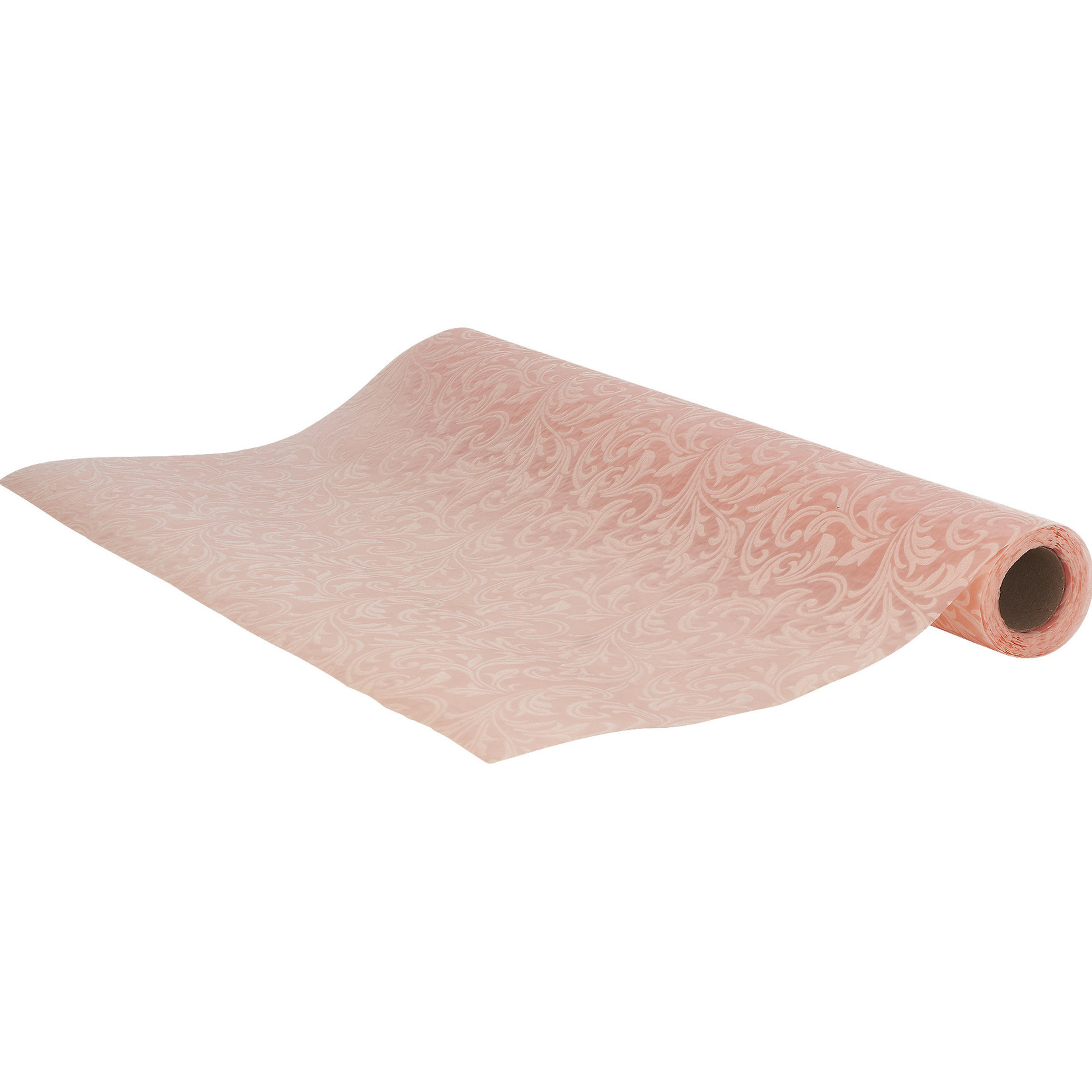 PINK EMBOSSED NONWOVEN FLORAL WRAPPING PAPER ROLL 21" X 5YD