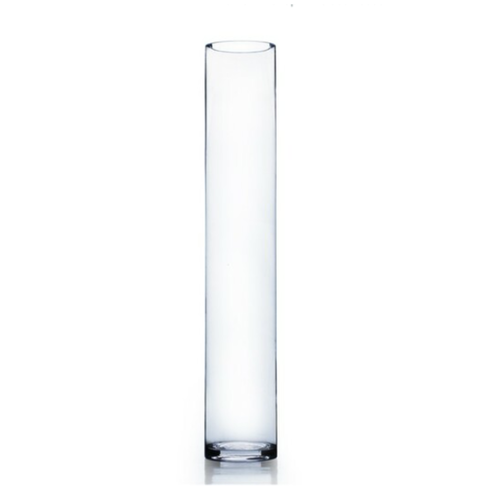 28”H X 4”D CLEAR GLASS CYLINDER VASE