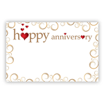 ANNIVERSARY Golden Swirls & Red Hearts