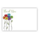 “THANK YOU” CAPRI CARD, LINE DRAWN FLOWERS