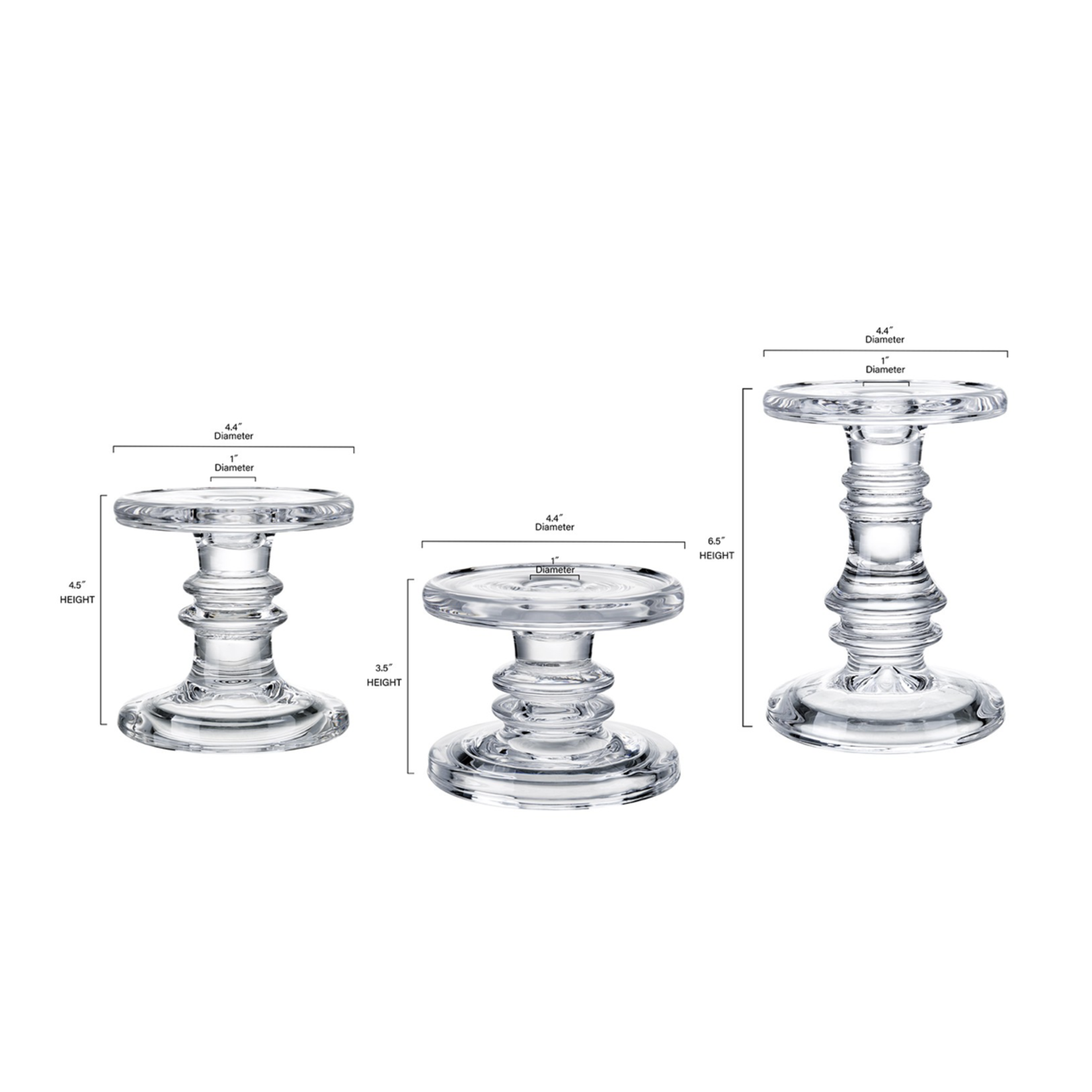 H3.5"/4.5"/6.5" D4.5" CANDLESTICK sold by the set