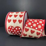 2.5”X10 YARDS NAT LINEN/MIX OF VDAY,