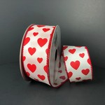 WHT STN/RED HEARTS, 1.5"X10Y, REG $6.99