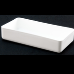 2"h x 10" x 5.25" Full Brick Design Dish WHITE