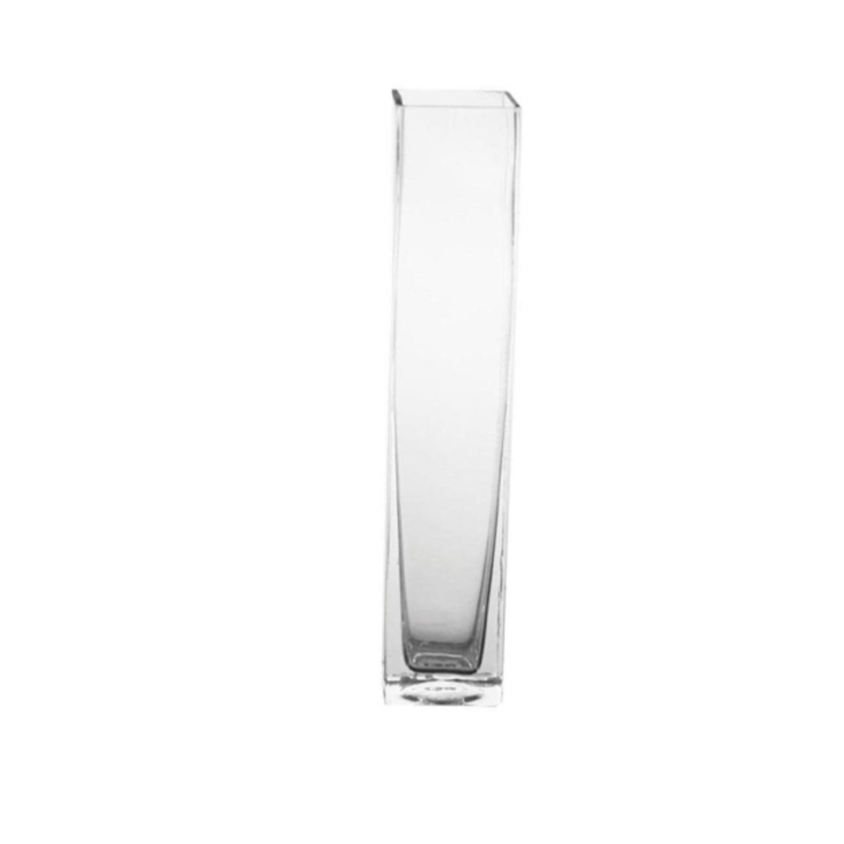 10"H X 2" X 2" CLEAR SQUARE GLASS BUD VASE