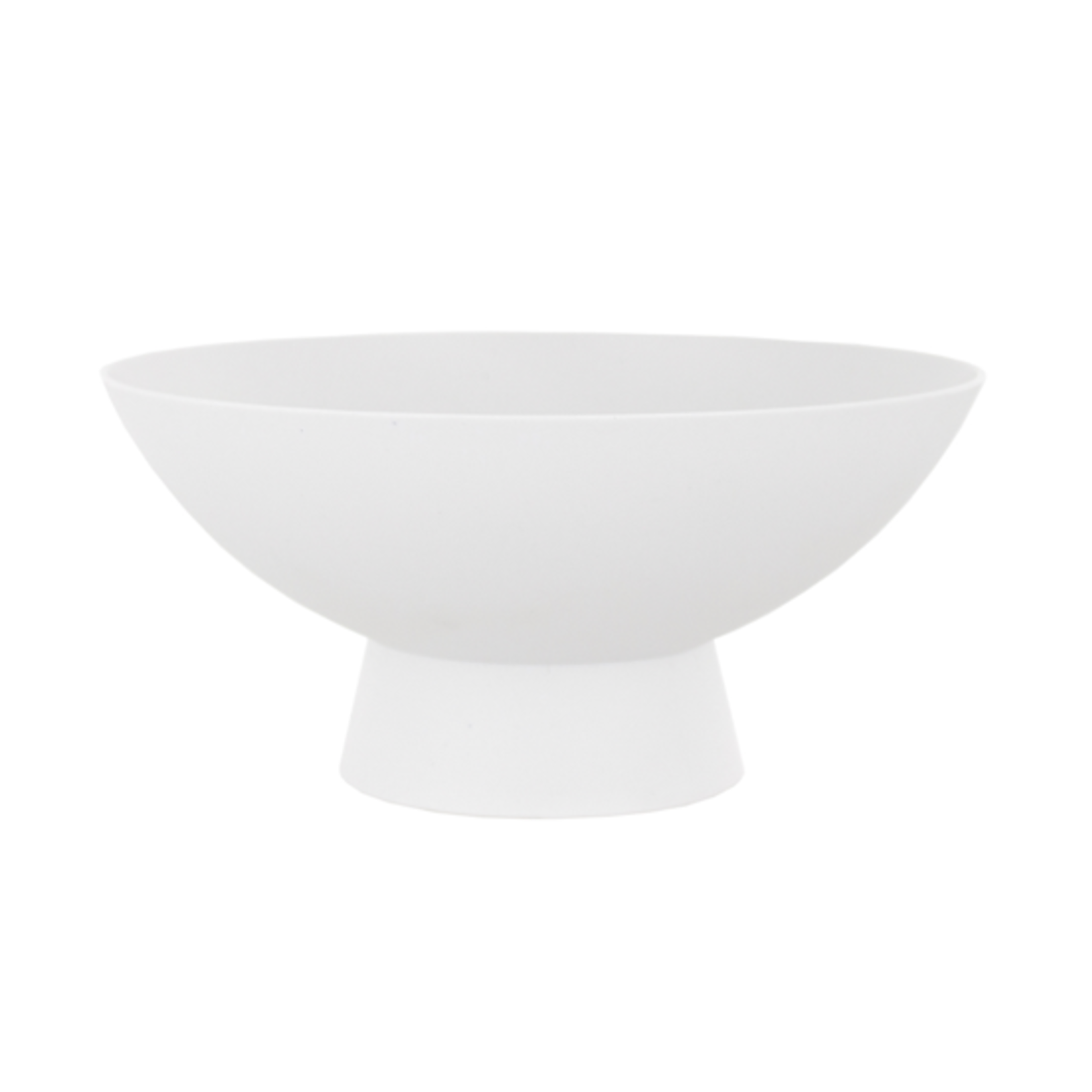 6”H X 10”D WHITE DEMI PLASTIC FOOTED COMPOTE BOWL