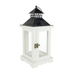 5.8"x13.5" Single Pane Lantern WHITE