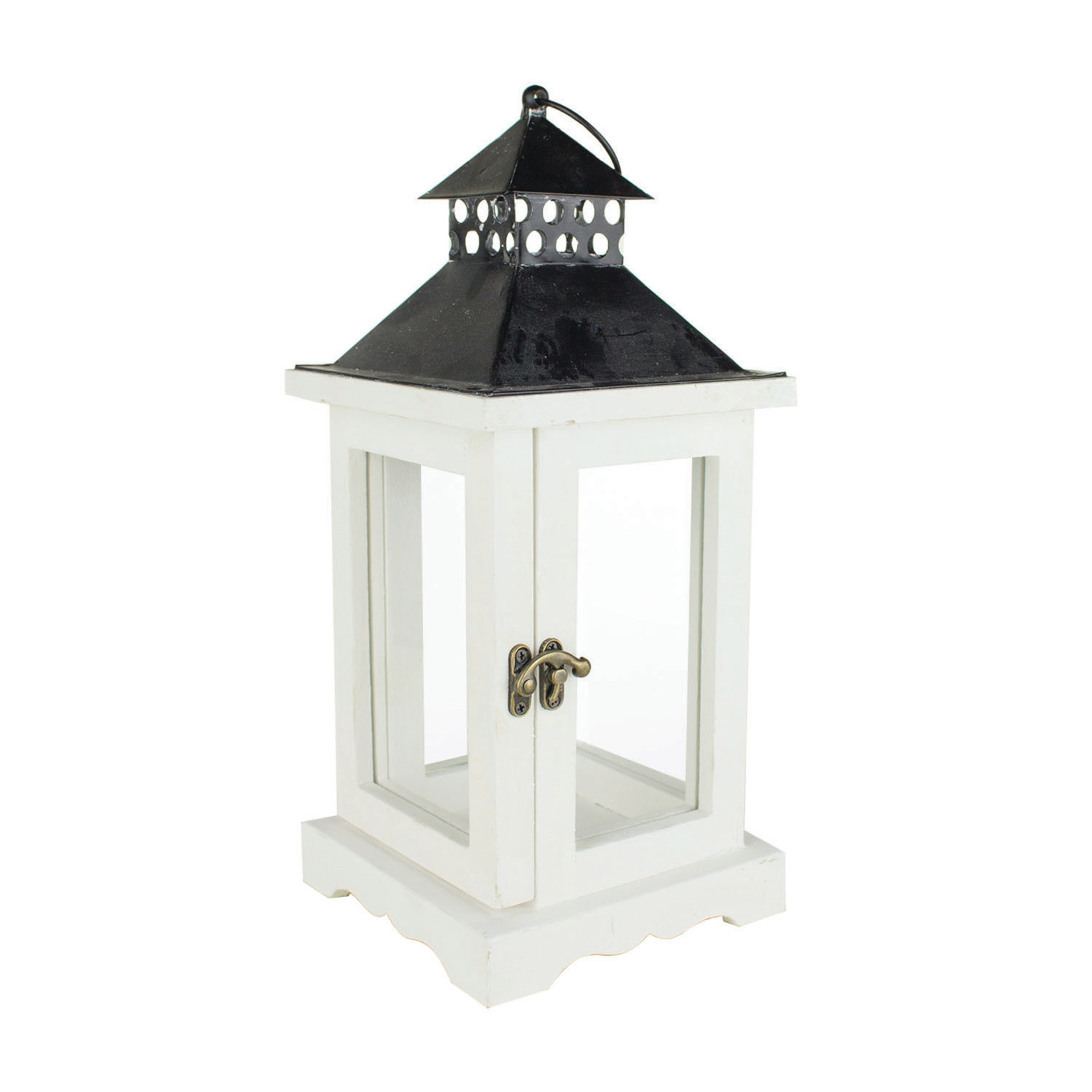 5.8"x13.5" Single Pane Lantern WHITE