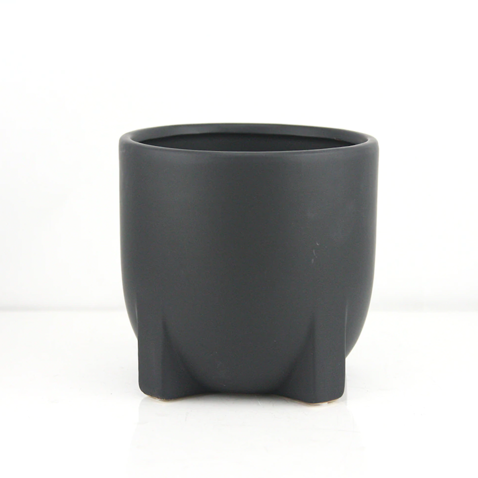 5” X 5” BLACK CERAMIC SMOOTH ORGANIC COLLECTION