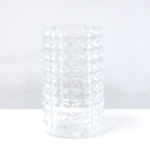 7.5”H X 4.35” BUBBLE GLASS CYLINDER VASE