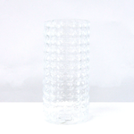 9.5”H X 4.35” BUBBLE GLASS CYLINDER VASE