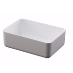 1.75"h x 6" x 4"open HALF BRICK WHITE FOAM TRAY