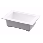 2"h x 6" x 4" Eurotray WHITE