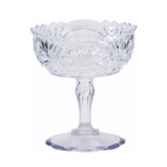 7" x 6.25" Crystal Pedestal Vase CLEAR