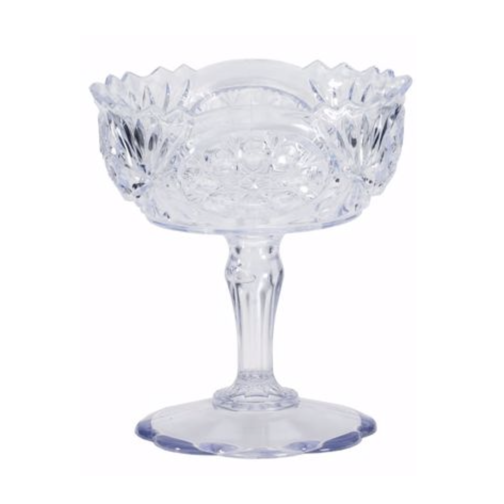 7" x 6.25" Crystal Pedestal Vase CLEAR