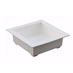 6" X 6" Square Euro tray WHITE