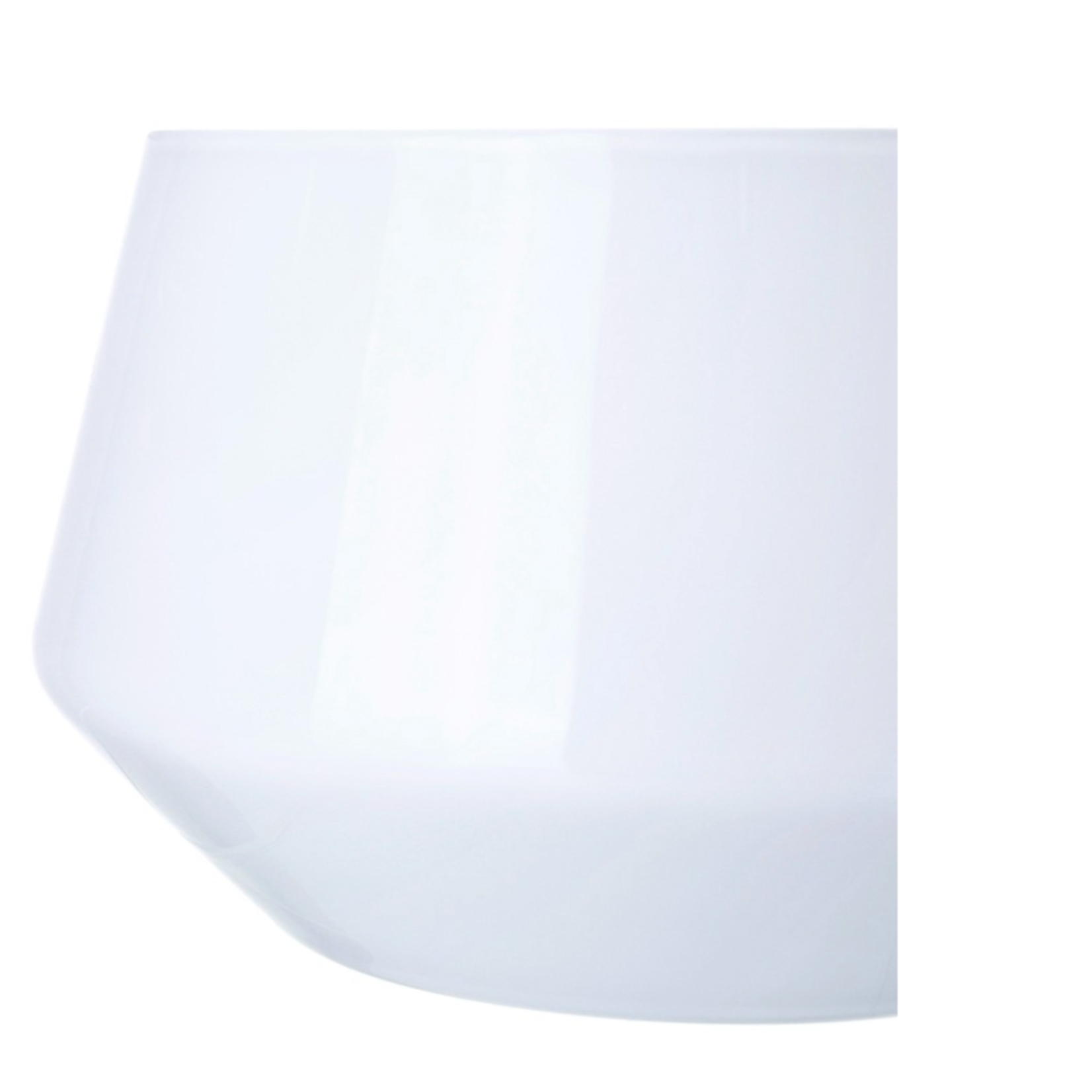 6.5”H X 10.5” WHITE GLASS TAPERED CYLINDER