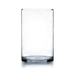 12"H X 10" CLEAR GLASS CYLINDER VASE