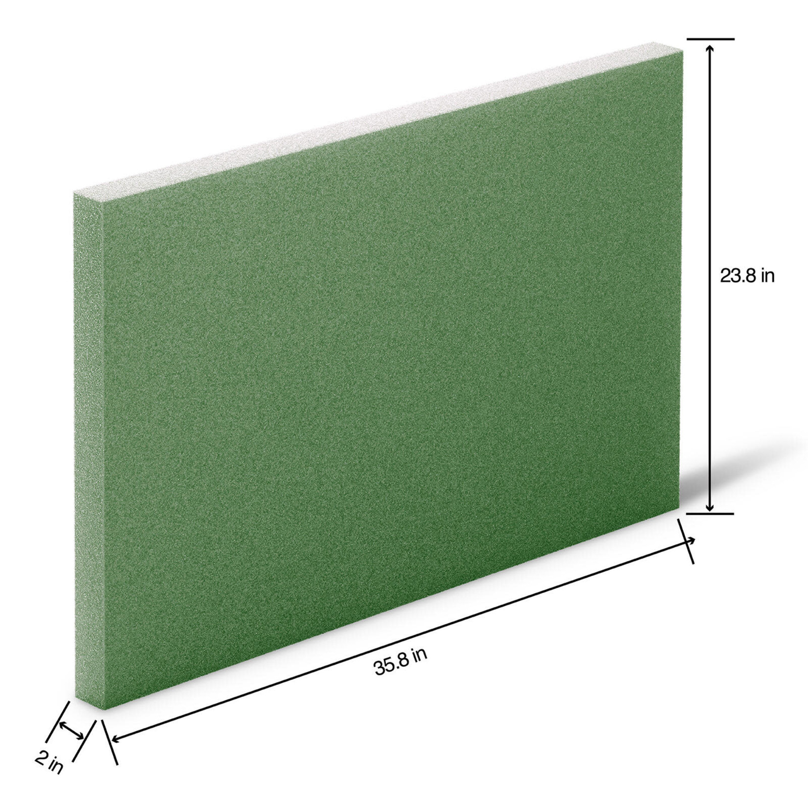 2" x 24" x 36" Green STYROFOAM SHEETS