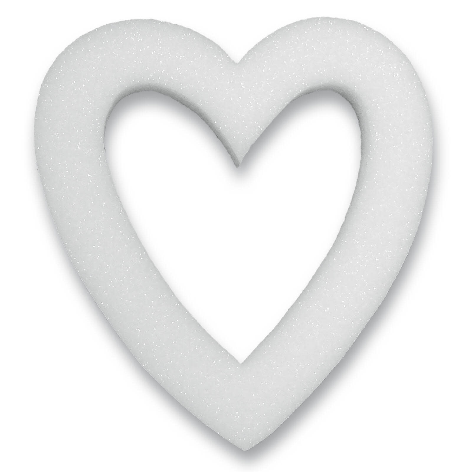 14x2 White solid STYROFOAM Heart - QUALITY WHOLESALE