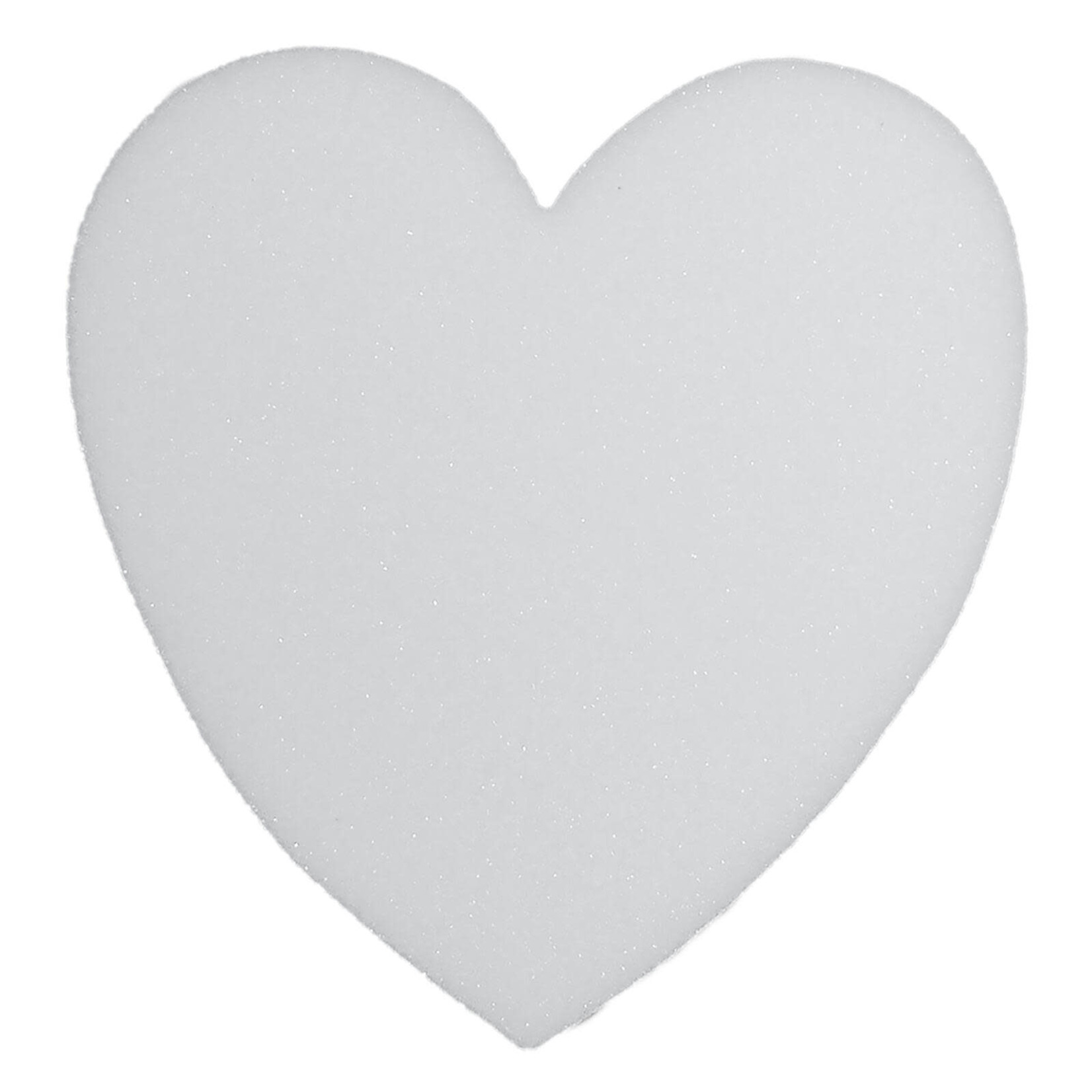 14x2"" White solid STYROFOAM Heart