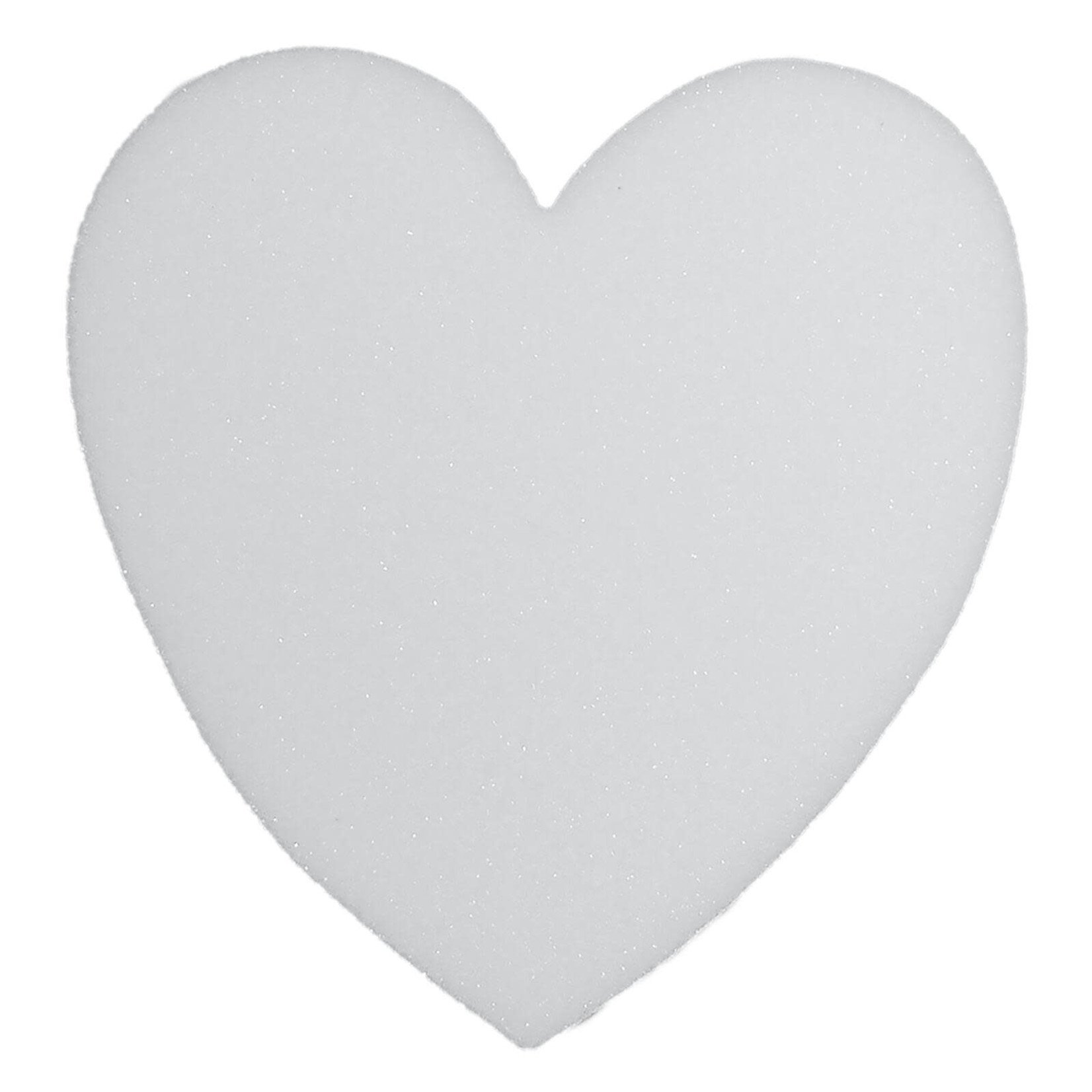 16x2"" White solid STYROFOAM Heart