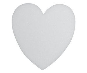 24x2 White solid STYROFOAM Heart - QUALITY WHOLESALE