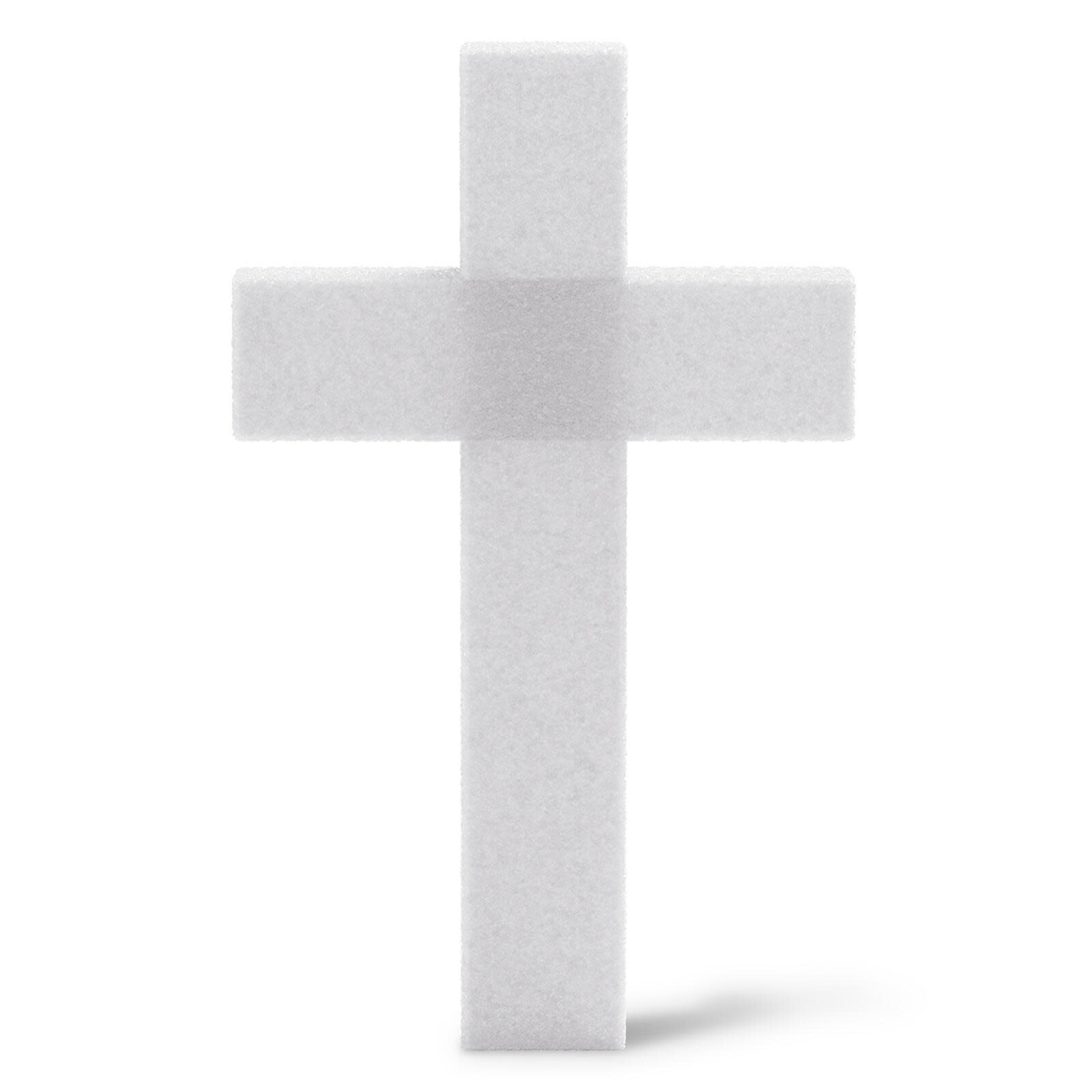 36"" White STYROFOAM Cross, 2 Pc. 36x22x2x3""