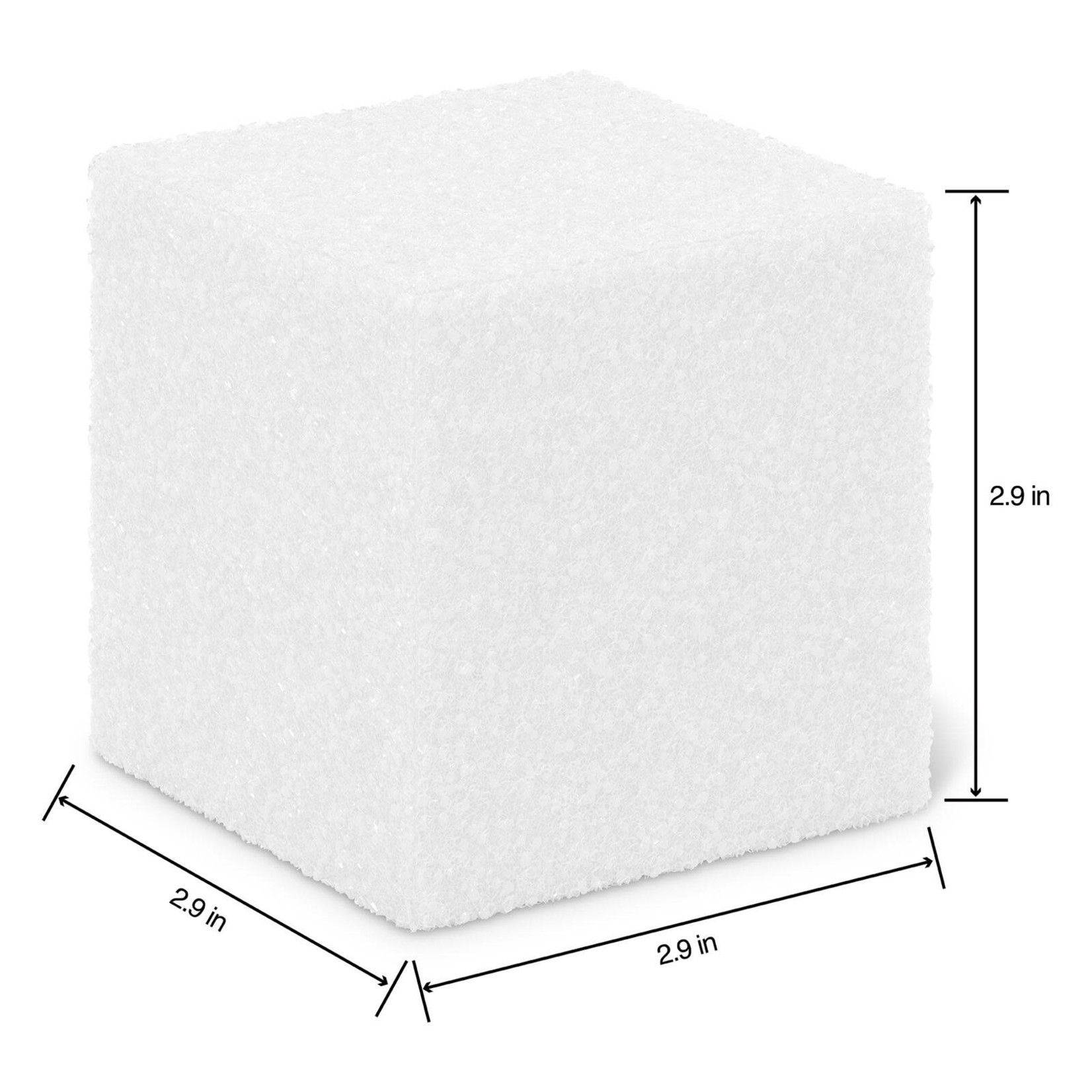 3x3x3"" STYROFOAM Cube - White