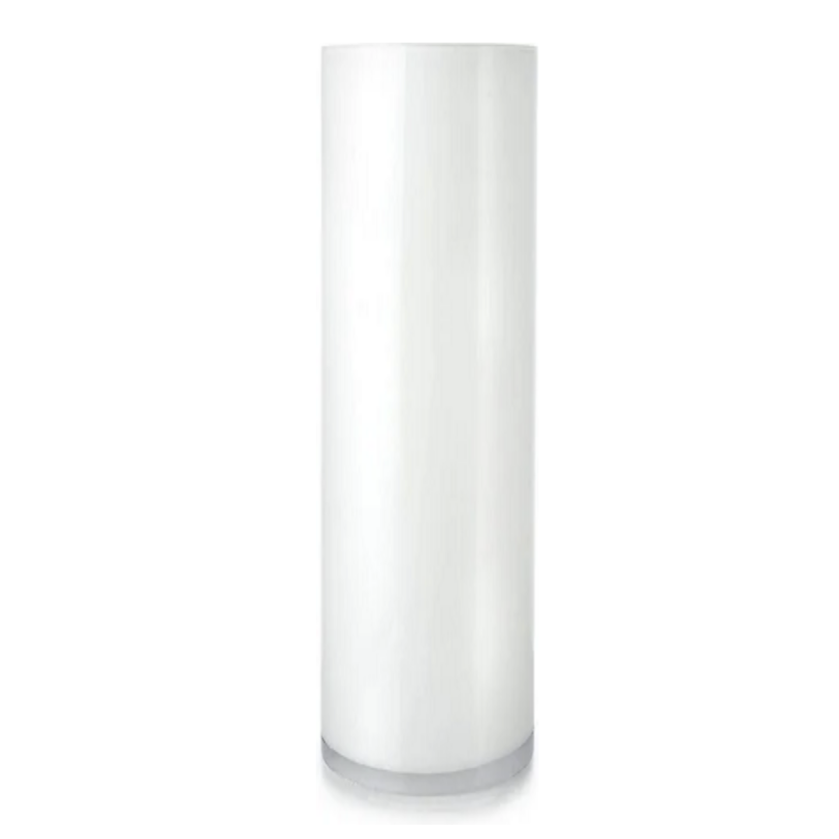 20"H X 5" WHITE GLASS CYLINDER VASE