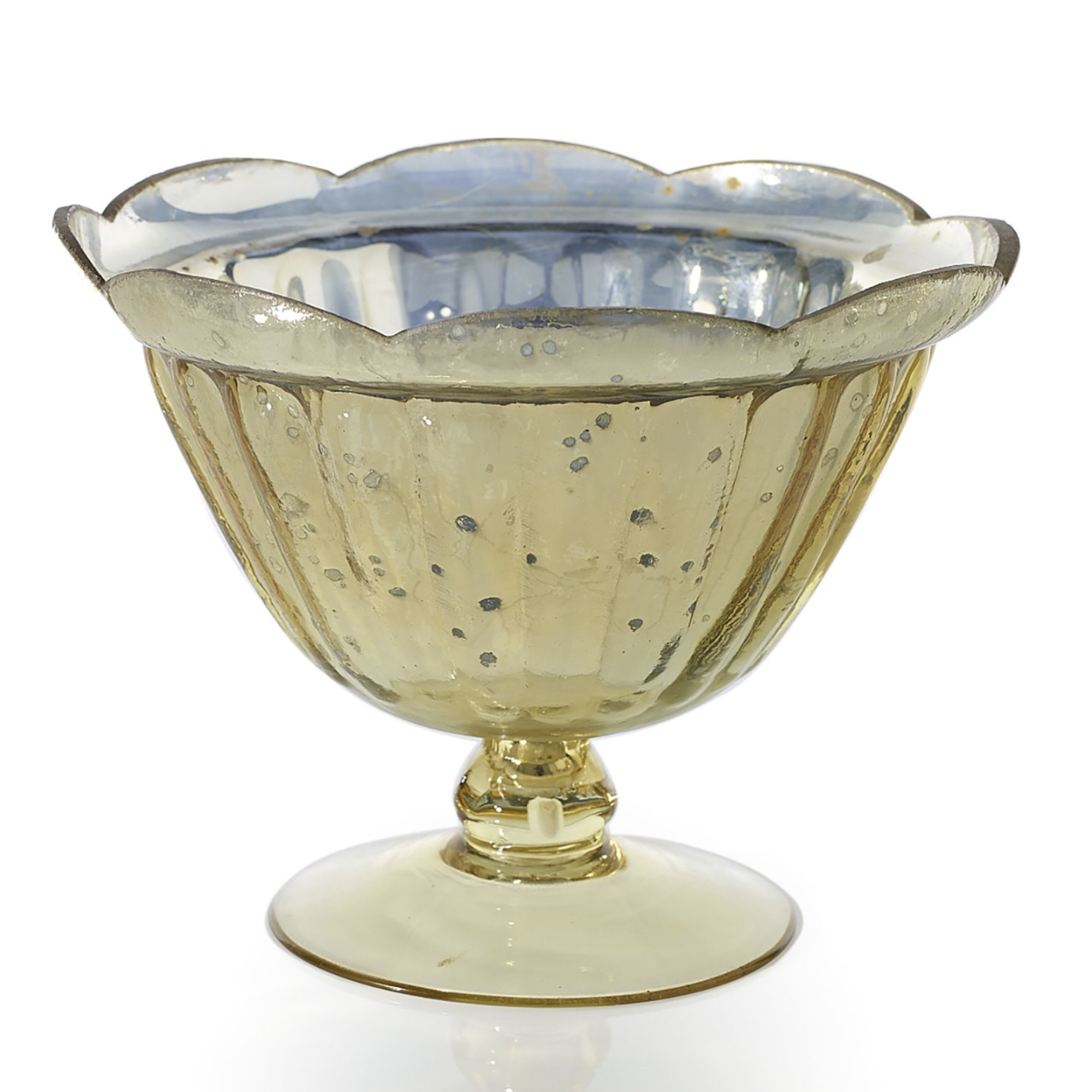 5.75”H X 8”D GOLD CARRAWAY COMPOTE (AD)