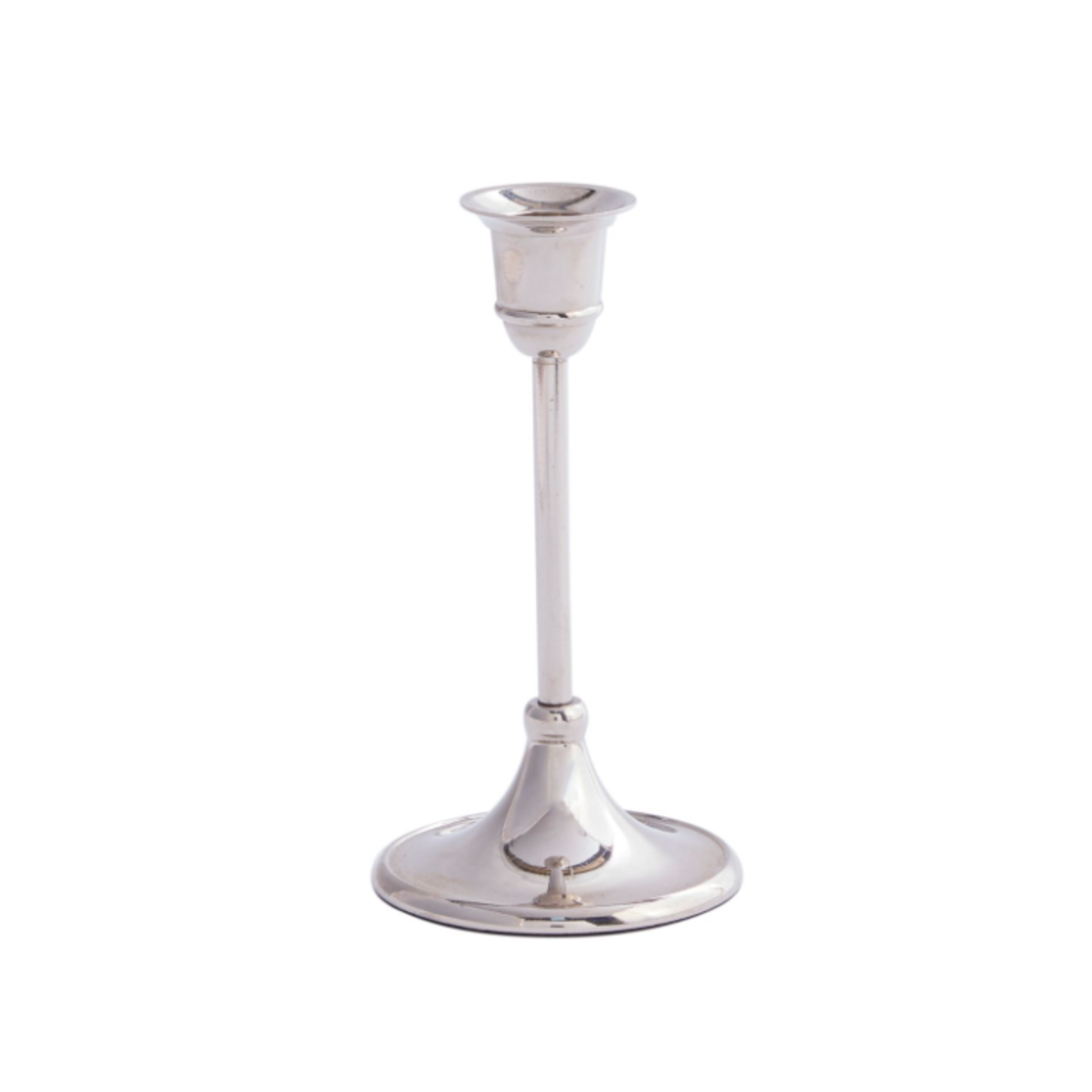 6"h x 3.25" SILVER ANTIQUE CANDLE HOLDER