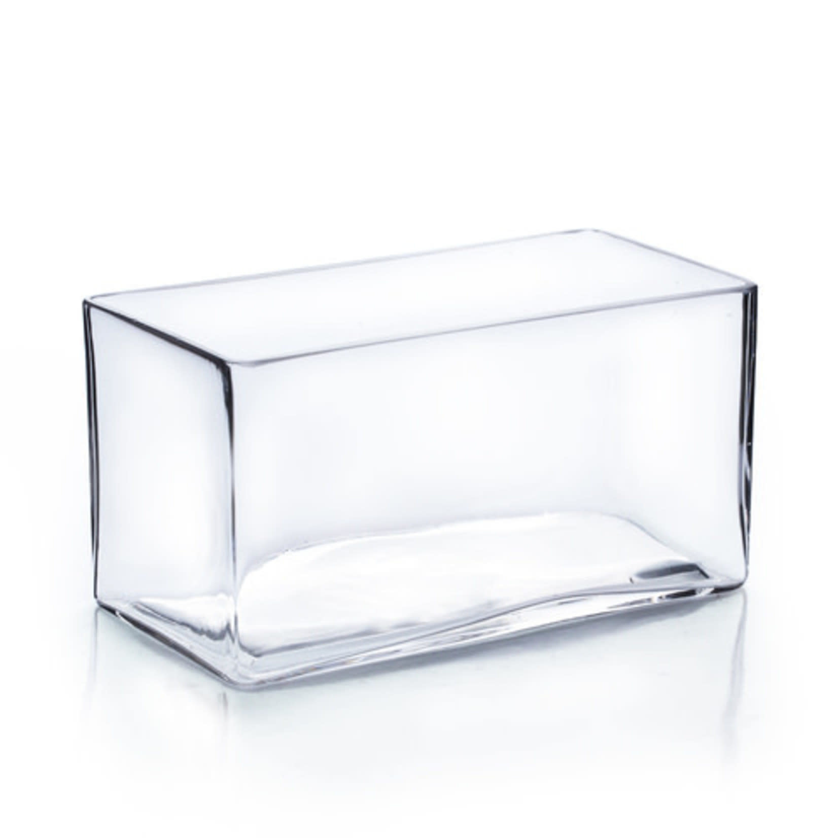 6"H X 10"L X 4"W CLEAR GLASS LOW RECTANGLE
