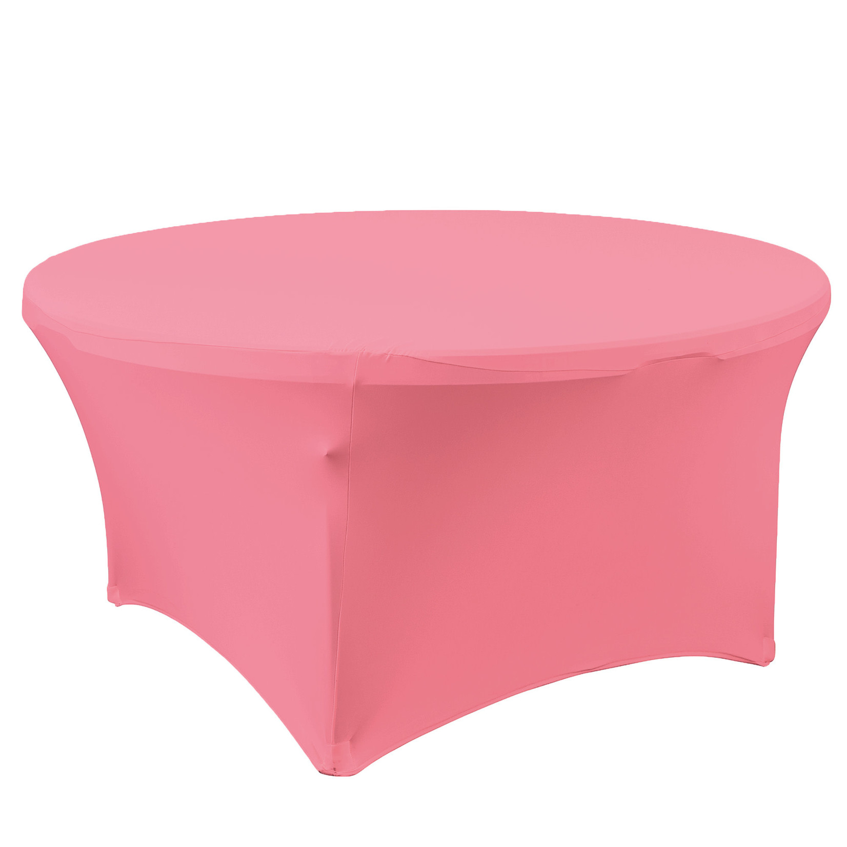 60'' ROUND PINK SPANDEX TABLE COVER