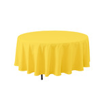 YELLOW POLYESTER TABLECOVER 90''