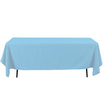 60 X 126 LIGHT BLUE RECTANGLE POLYESTER TABLE COVER 38-0025BL