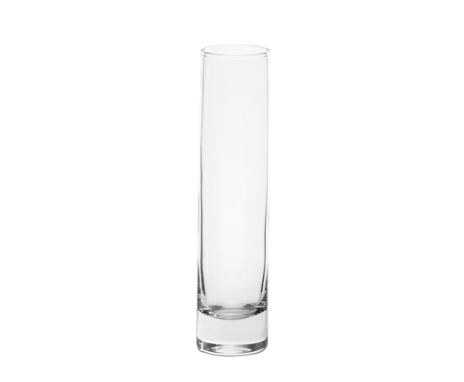 7 ½”H X 1 7/8” CLEAR GLASS BUD VASE QUALITY WHOLESALE