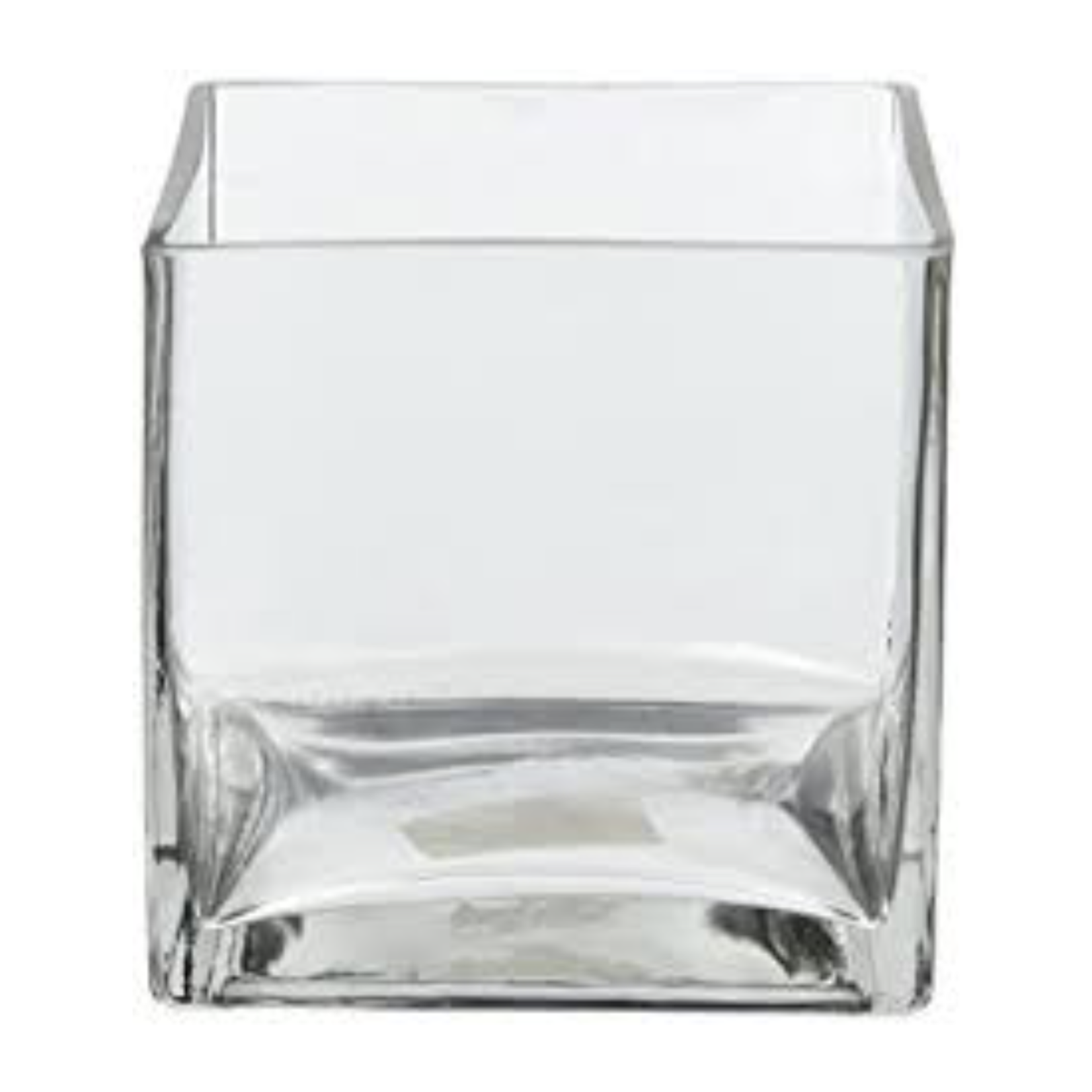 10" X 10" X 10" CLEAR GLASS CUBE VASE