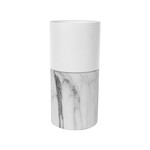 50% off was $18 now $9. 8 1/2" - STACKED PLANTER MARBLE AND WHITE