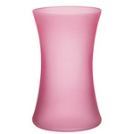8"h x 4.75" GLASS GATHERING VASE -  Matte Blush Rose