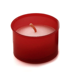 VOTIVE CANDLE RED PLASTIC 126 PIECES/CARTON