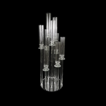 QUALITY WHOLESALE 38”H X 12” CRYSTAL CLUSTER CANDELABRA WITH 9 ARMS/HEADS