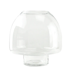 10”H X 10” Top-5" CLEAR GLASS OVAL VASE